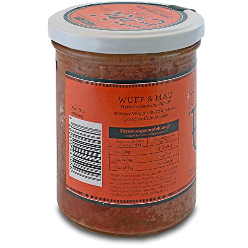 Bio Hundefutter Geflügel Pur mit Geflügel und Hähnchen Ebbi Inhalt: 400g Hundenahrung im wiederverschließbarem Glas (4 x 400g)