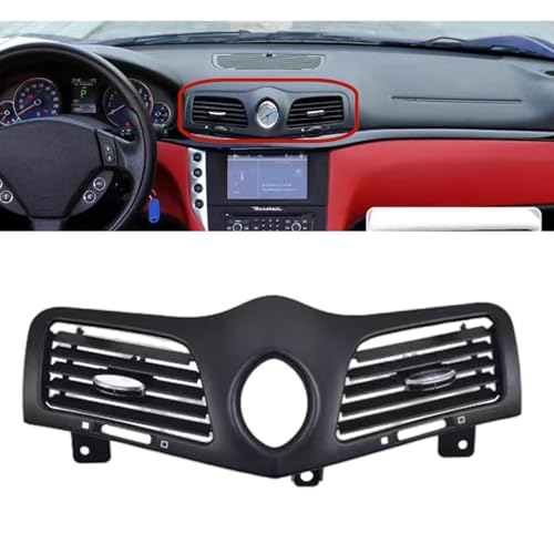 Grille d'aération centrale pour Maserati GranTurismo optimisant le flux d'air de climatisation