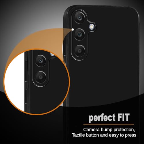 Image of Back Cover for Samsung Galaxy A55 5G | Full Camera Protection | Premium Liquid Silicon Case | Flexible Bumper Case for Samsung Galaxy A55 5G (Black)