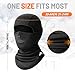 GXCROR Winter Balaclava Ski Mask,Windproof & Thermal,Face Mask for Skiing,Motorcycling,Fishing,Running Black