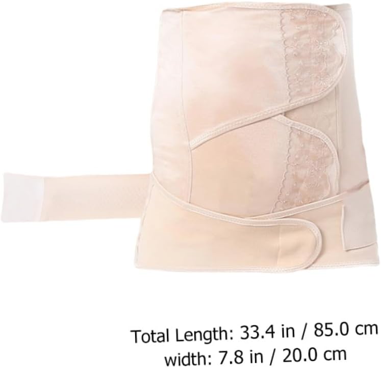ARTIBETTER Postnatal Belly Corset Waist Trainer with Elastic Lace Pelvis Belt for Women Maternity Support, Medium Size, Suitable for Cesarean and Natural Birth Beige