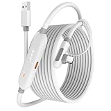 Maxonar リンクケーブル 充電機能付き Meta Quest 3S/Quest 3/Oculus Quest 2/Pico 4に対応 ゲームPC/Steam VR用 【5Gbps高速データ移行 高耐久ナイロン素材】USB-A 3.3 & Type Cケーブル 遊びながら充電