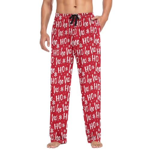 Men's Pajama Pants Sleep Lounge Pants Men Pajama Bottoms with Pockets Drawstring3