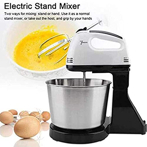 Writtian Rührmaschine Knetmaschine Mixer Handrührer küchenmaschine knetmaschine Edelstahl 7-Gang Mit Turbo-Funktion One… – Bild 3