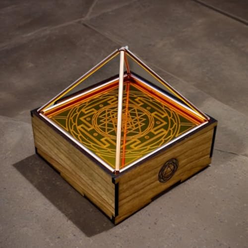 Intention Setting Box Handmade Copper Pyramid with Sri Yantra Engraved,