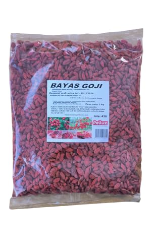 Bayas de Goji 1 Kg - Bayas de Goji deshidratadas - Pelluz