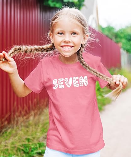 Image of Floral Numbers Ages 1-7 Birthday Girl Shirt for Baby & Toddler Youth Girls