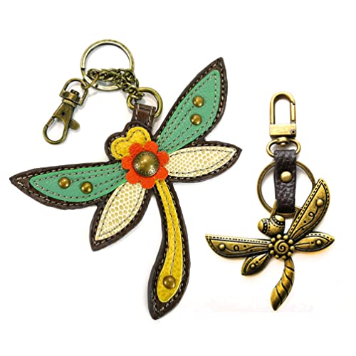 Chala Handbag Detachable Bronze Mini Metal Purse Charm - M605 (Metal Dragonfly+ Dragonfly Coin Purse Combo) #TOP28