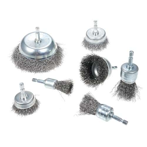 Jeu de brosses métalliques pour l'élimination des rouilles sur fer