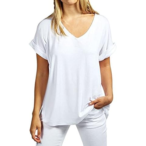 ZANZEA Camiseta Manga Corta Mujer Tallas Grandes Cover