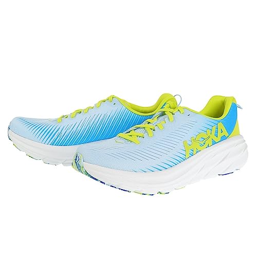 HOKA ONE ONE Men's Rincon 3 Running Shoes, Ice Water/Diva Blue, 8 M US