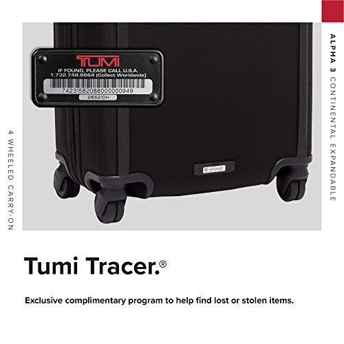 Tumi Alpha 3 Continental Expandable 4-Wheeled Carry-On - Weekend And Short Trip Travel Luggage - Black #TOP3