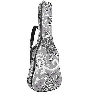 Housse pour guitare acoustique – Motif graffiti floral – Grande housse pour guitare – S’adapte à la plupart des tailles de guitare, Multicolore., 42.9×16.9×4.7 in, Motif imprimé tendance - Les Beatles, Paul McCartney, John Lennon, RIngo Starr, George Harrison