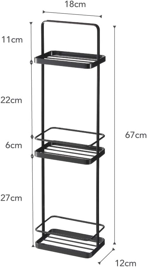 YAMAZAKI Home Tower Bath Rack - Bathroom Shower Storage Holder, Caddy Shelf Organizer - Large, 26" - Steel -