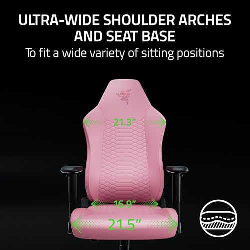 Razer Iskur V2 X NewGen Ergonomic Gaming Chair — Built-in Lumbar Support, Cooltouch Gen-2 EPU Leather, Ultra-Wide Seat Base, Adjustable 152 Degree Recline, Foam Cushions — Quartz - Image 5