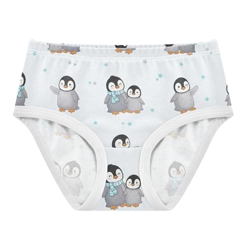 Cute Penguins Pairs Singles White Girls Underwear Toddler 2t Cotton Panties for Girl Designer Undies Kids Briefs