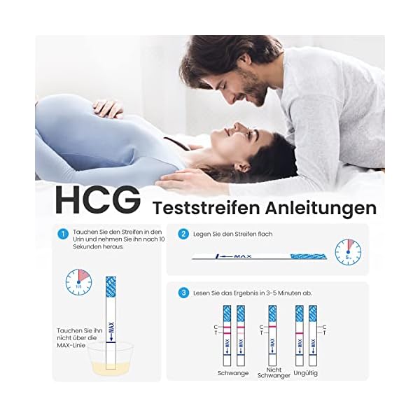 Femometer 50 Ovulationstest + 20 Schwangerschaftstest 25 mIU/mL optimaler Sensitivität – Bild 6