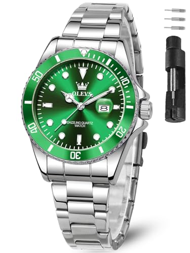Image of OLEVS Watch Women Silver Watches for Women Luxury for Small Wrists Dress Stainless Steel Women's Wrist Watches Easy to Read Reloj para Mujer Black /Blue /Gold /Green /Pink /Purple
