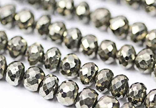 Rondelles pyrite facettées 5mm pour personnaliser vos bijoux bohèmes lors d'ateliers créatifs
