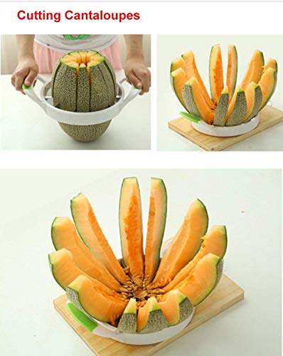 NEX Watermelon Slicer Cutter, Stainless Steel Melon Fruit Round Quickly Cut Tool, Multifunctional Peeler Corer for Cantaloupe Apple Pineapple, Kitchen Slicer Gadget - Thumbnail 6