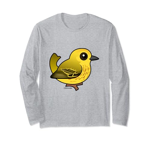 Cute Cartoon Yellow Warbler Birdorable Songbird Bird Species Long Sleeve T-Shirt