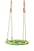 Kids Outdoor Spinner Tree Swing - 40'' Large Saucer Round in Green Durable Steel Frame - Adjustable Ropes - Easy to Install - Backyard Fun for (300 lbs Limit)