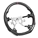 Car Accessories L-ED Steering Wheel Carbon Fiber Compatible For Nissan Patrol Y61 GR Perforated Leather Steering Wheel Interior Modification(Style A)