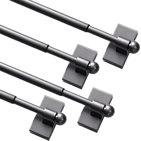Turquoize 4 Pack Magnetic Curtain Rods for Metal Doors, 9-16", Pewter — $26.72 (10% off)