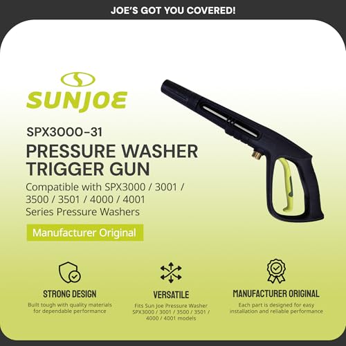 Sun Joe SPX3000-31 Pressure Washer Trigger Gun for SPX3000® / 3001 / 3500 / 3501 / 4000 / 4001