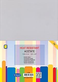 JEJE A5 Heat Resistant Acetate Sheets, Synthetic Material, 23.8 x 15.4 x 0.2 cm