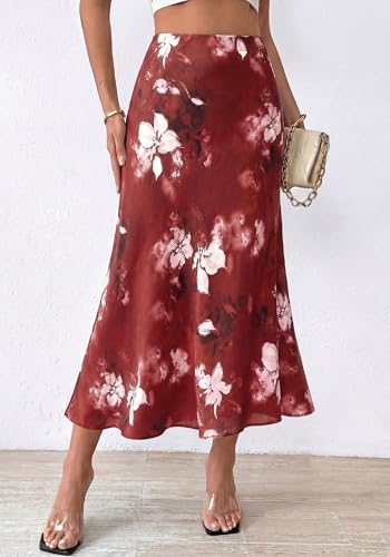 Image of BTFBM Satin Skirts for Women Trendy 2026 Summer Fall