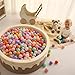 GOGOSO Cream Ball Pit Balls 100 Balls, 2.2 Inch Ball Pool Balls for Baby Fun Toys, Different Shaped for Toddler Ball Pit, Boys Girl Kids Birthday, Tent,Slides, Mixed Hues