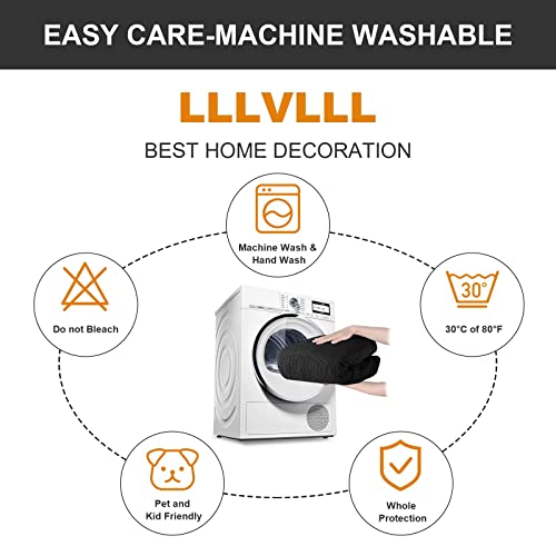 Stretch Ottoman Cover Removable Rectangle Storage Ottoman Slipcover Footstool For Pet Sofa Foot Stools Protector Cover Nonslip With Elastic Bottom For Bedroom And Living Room (Black,Xl) #TOP6