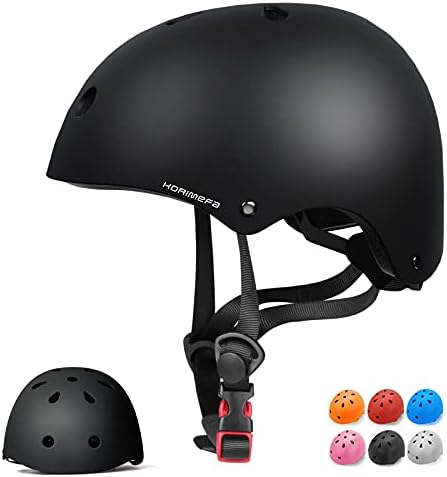 KORIMEFA Kask dziecięcy kask rowerowy, dziecięcy, kask skateboardowy, regulowany, dla 3 lat, dla chłopców, certyfikat CE, do roweru, deskorolki, skutera, BMX, 3-13 lat, dla chłopców i dziewczynek