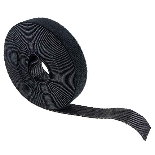 Preisvergleich Produktbild Klett-Kabelbinder - 20mm x 10m - Klettband für Kabel - zuschneidbar, schwarz