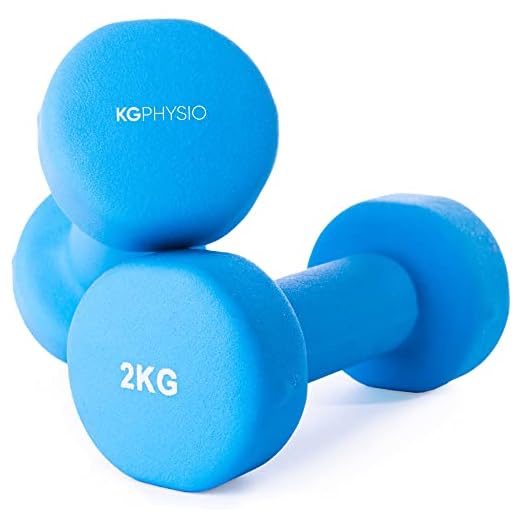 KG Physio Dumbbells Set och A3-affisch med träningsexempel - Hantlar kopplas ihop med neoprenbeläggning, bekvämt grepp, svettbeständig och anti-rullteknisk hantelsats