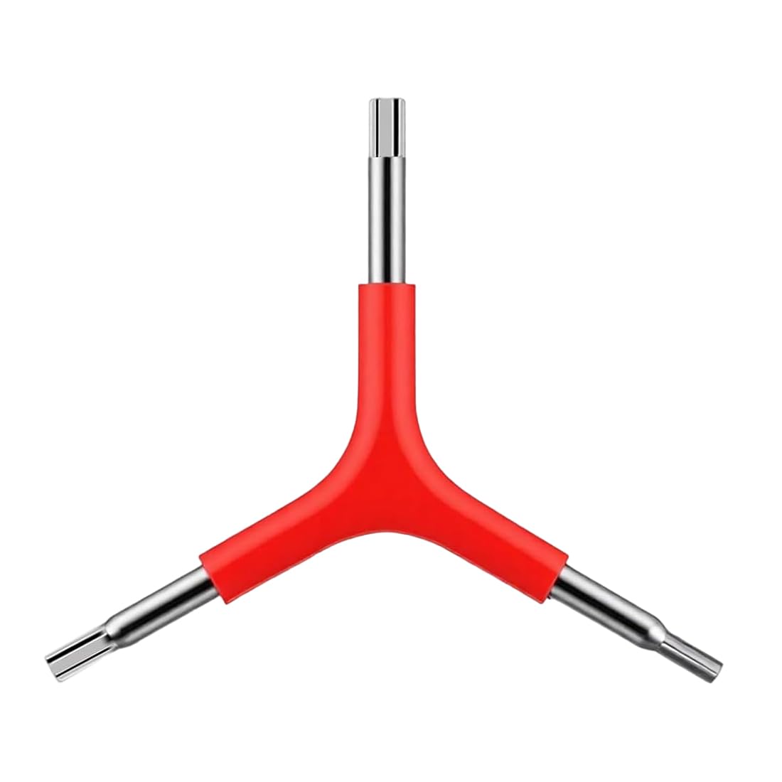 1 Pcs Llave Allen de Tres Brazos para Bicicleta y Motos, Herramienta de Reparación Ligera y Portátil, de Acero Cromado (8, 9, 10 mm)