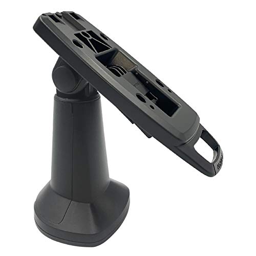 ENS Tailwind Ingenico Lane/3000/7000/8000 7" Latch and Lock Pole Mount Terminal Stand, Adhesive Installation, Black