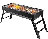 [ELLIS SCHOFIELD] Charcoal Grill Barbecue Portable BBQ - Stainless Steel Folding Grill Tabletop...