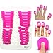 Produktbild Hilai 26 Stück/Set Weich-PVC-Nagellack-Schutz-Spill-Beweis-Aufkleber Maniküre-Werkzeug Anti-Überlauf-Stock-U Typ Öl-Fleck-Schutz-Nagel-Kunst-Werkzeug -ROSEO