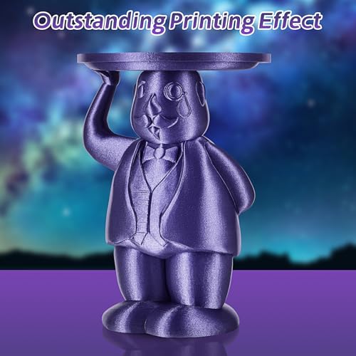 Image of ERYONE Galaxy PLA 3D Printer Filament, Sparkle Glitter PLA, 1.75mm + /-0.03mm, 1kg(2.2LBS) /Spool, Christmas Filament, Galaxy Purple