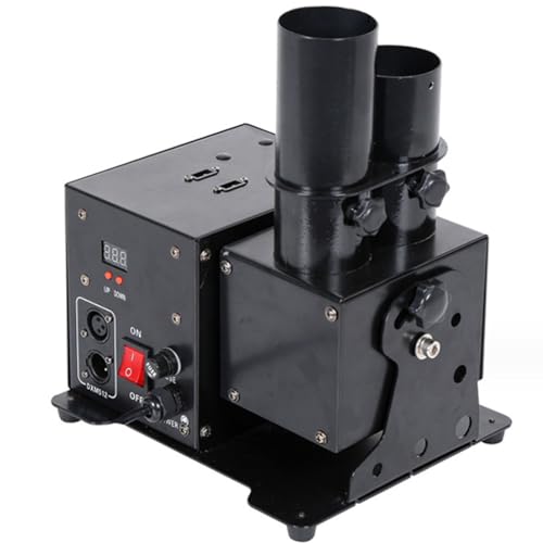 Máquina de cañón de confeti Máquina eléctrica de lanzamiento de confeti - Cañón profesional de 2 cabezales con DMX512 y control remoto para eventos, fiestas, clubes, conciertos