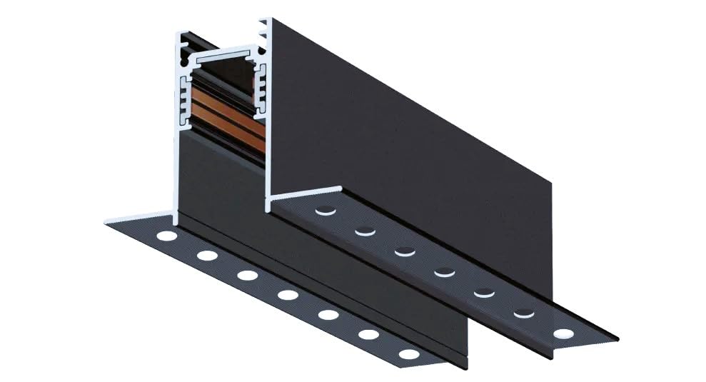 Recessed LED Magnetic Track Rail for Track Lights 1M Aluminium Ceilin Plaster-in