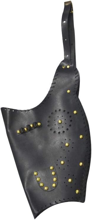 SHARROW Archery Arrow Quiver Hip Recurve Bow Case Bag Leather Backpack for Traditional Longbow Black Adjustable Straps