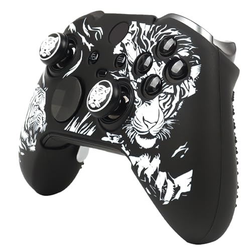 Image of Tiger Controller Skin Compatible with Xbox Elite Series 2 Core Wireless Controller, RALAN Protector Case, Customised Thumb Grips Cap