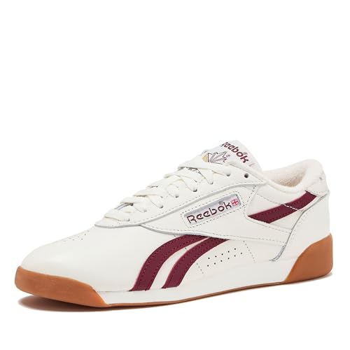 Reebok Freestyle Lo Womens Shoes Athletic Walking or Tennis Sneakers for Women, Chalk/Classic Burgundy/Gum, 6 by Reebok - Used condition - US$66.98
