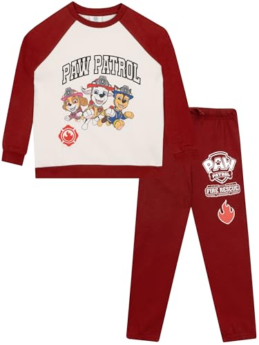 Image of Paw Patrol Clothes, Marshall, Skye, Chase Fire Rescue Boys Tracksuit, Kids Tracksuit, Kids Joggers And Sweatshirt, Red 6-7 Years
