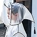 Orgrimmar Kids Rain Poncho Portable Rain Wear with Hood for Unisex Children, Transparent (Large)