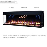 Endeavour Fires 60”/1530mm Rosedale 3D Media Wall Inset Electric Fireplace with Multi Flame Colours Log & Crystal Set, 7day Programmable Remote Control 1&2kW - Image 7