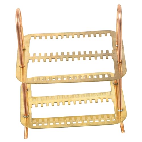 PRETYZOOM Sturdy Metal Microscope Slide Cabinet 30-Piece Storage Rack for Laboratory Use